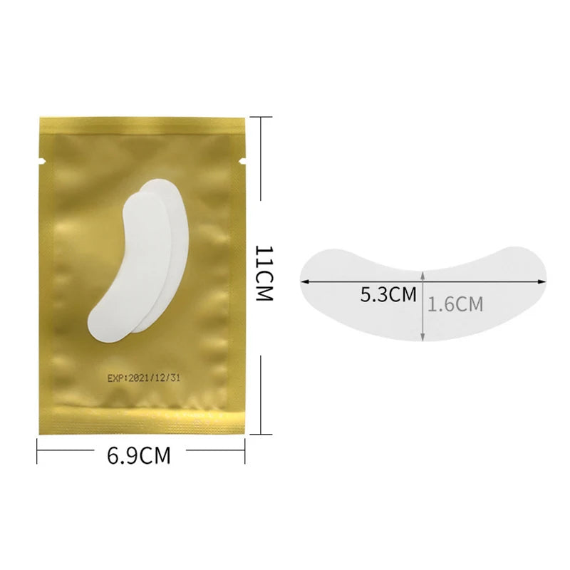 50Pairs/Lot Eye Patch Non Irritation Comfort Fit Mini Under Gel Eye Pad For Eyelash Extensions Eyepads Cosmetic Beauty Tools