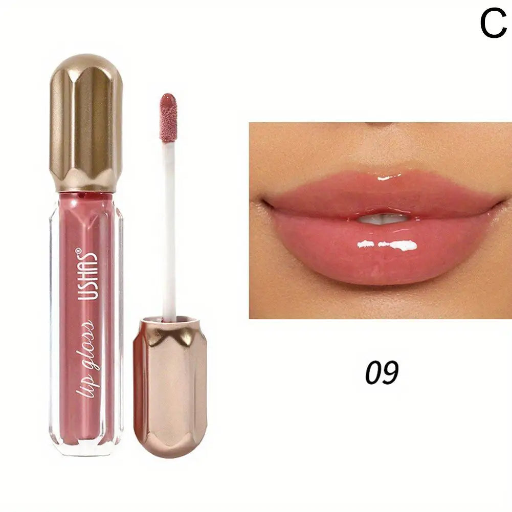 Shiny Hydrating Mirror Lip Gloss For Fuller Lips Long-Lasting Moisturizing Nude Lip Plumper Glossy Lip Gloss For Daily Makeup