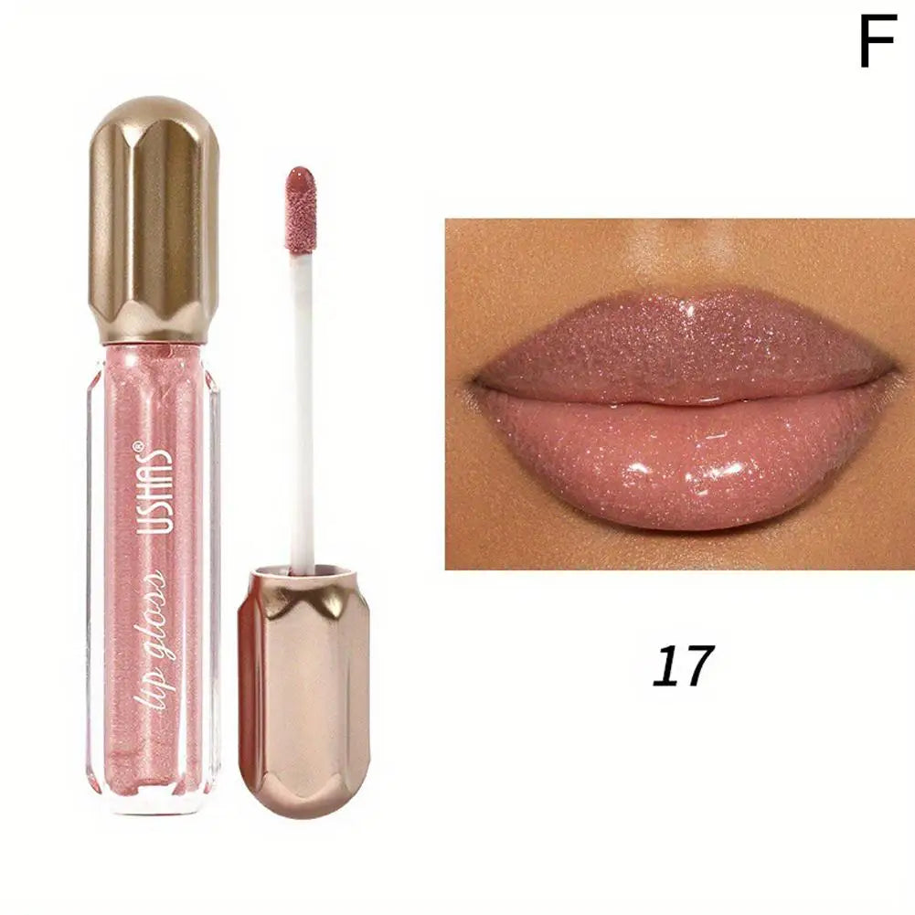 Shiny Hydrating Mirror Lip Gloss For Fuller Lips Long-Lasting Moisturizing Nude Lip Plumper Glossy Lip Gloss For Daily Makeup