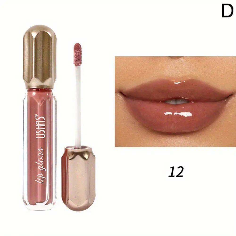 Shiny Hydrating Mirror Lip Gloss For Fuller Lips Long-Lasting Moisturizing Nude Lip Plumper Glossy Lip Gloss For Daily Makeup