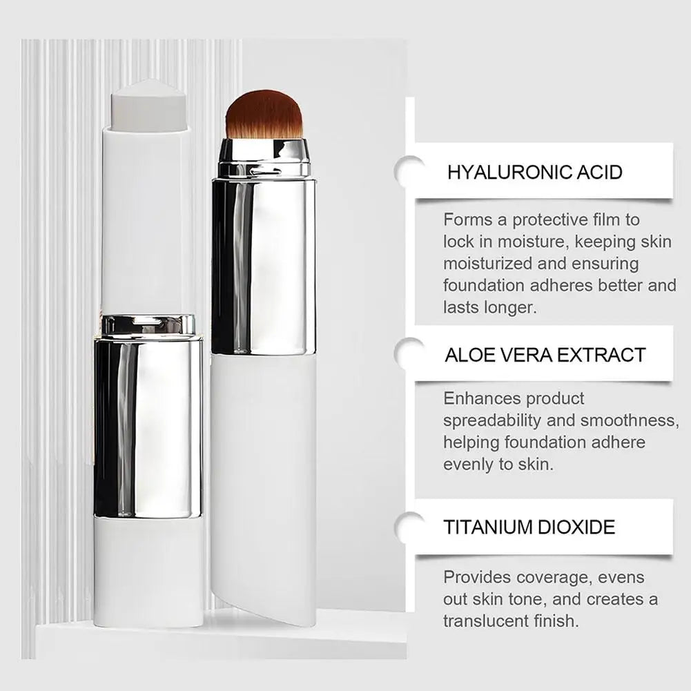 Color-Changing Foundation Stick Lightweight Moisturizing Brightening Concealer Foundation Color Changing for Various Skin Tones