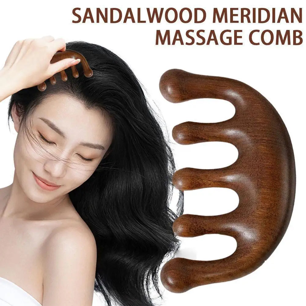 Gua Sha Massage Comb, Head and Face Scalp, Natural Facial Massager, Wide Tooth, Guasha Scraping, Body Massage