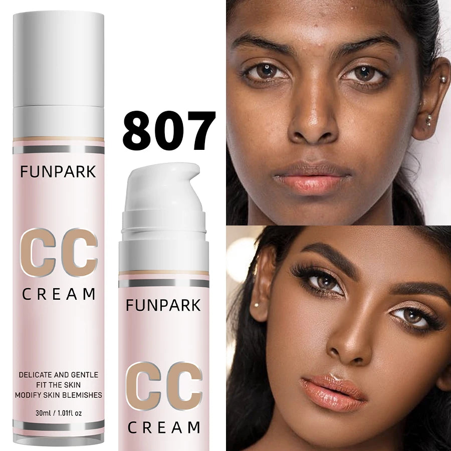 30ml 1Pc Color Correcting CC Cream Facial Foundation Waterproof Concealer Whitening Liquid Foundation Korean Makeup Cosmetics