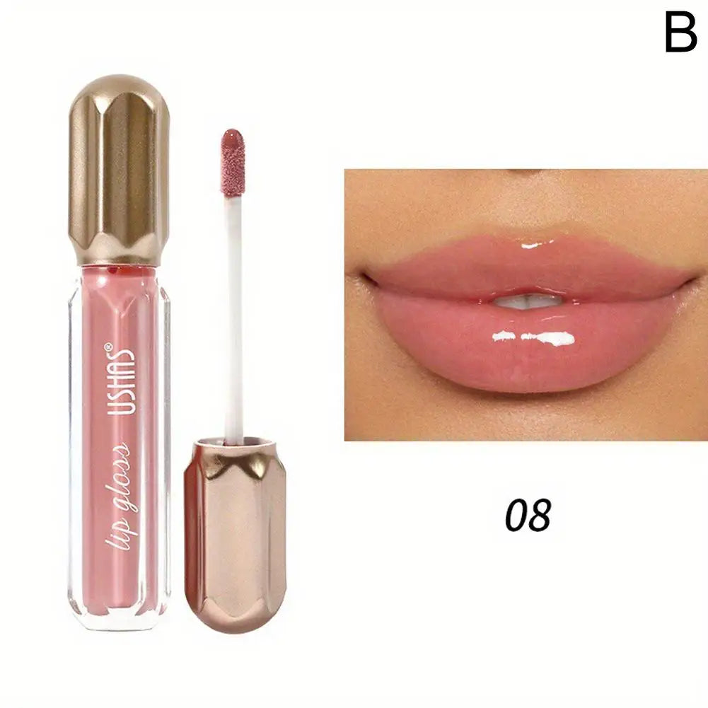 Shiny Hydrating Mirror Lip Gloss For Fuller Lips Long-Lasting Moisturizing Nude Lip Plumper Glossy Lip Gloss For Daily Makeup