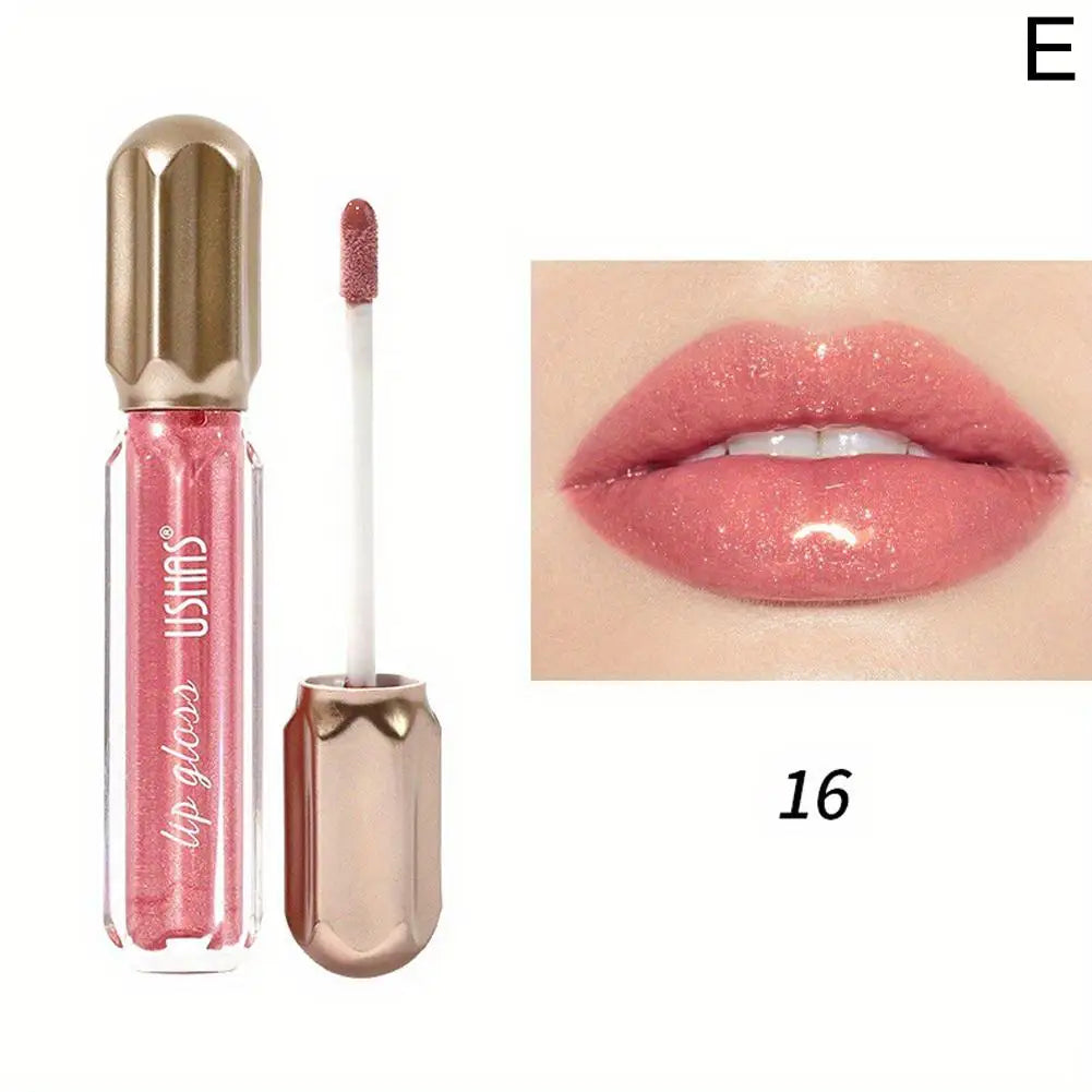 Shiny Hydrating Mirror Lip Gloss For Fuller Lips Long-Lasting Moisturizing Nude Lip Plumper Glossy Lip Gloss For Daily Makeup