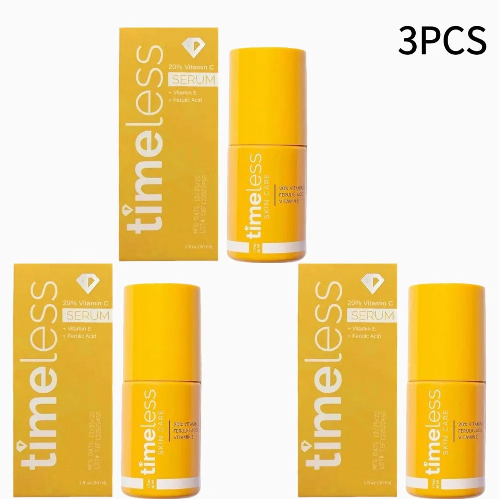 Timeless 20% Vitamin C Antioxidant Serum, Brightening Hydration Even skin tone for Radiance Enhance Skin Elasticity Shrink Pores