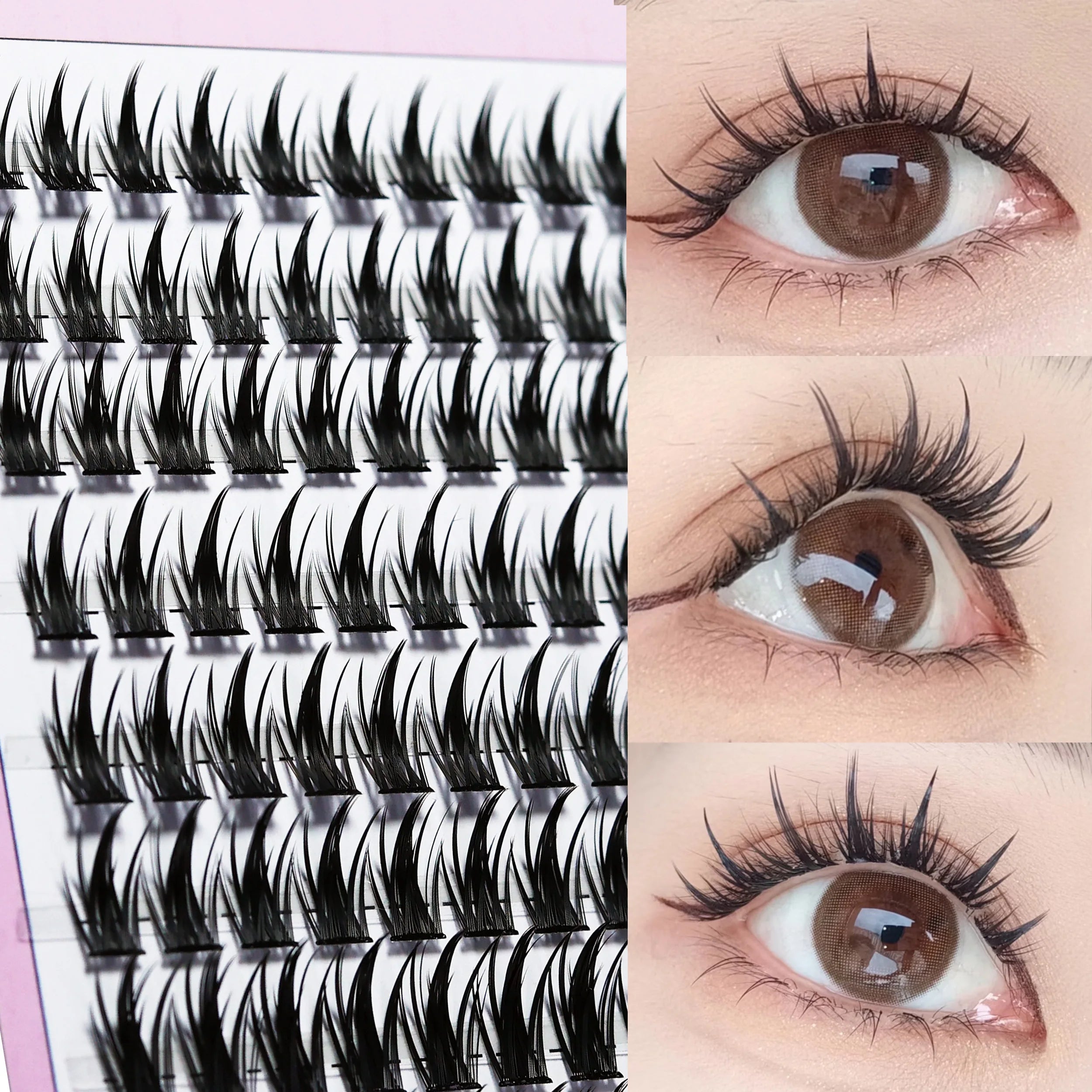 160 Bunches Eyelash Individual Eyelash Cluster Natural Eyelash Extension Russian Volume Makeup Tools Lashes Wholesale
